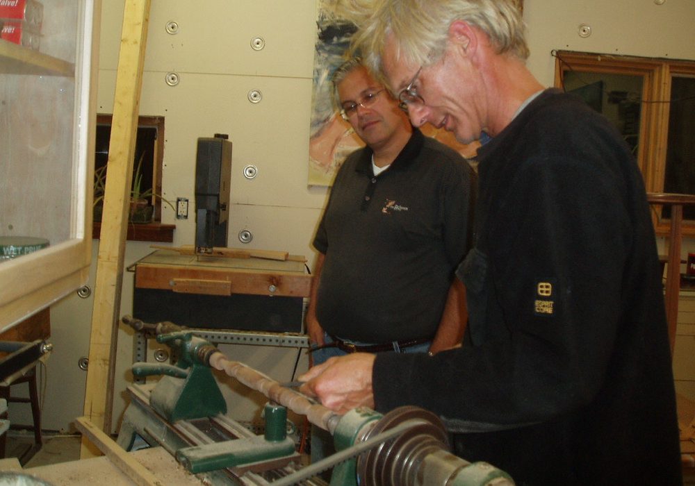 A community workshop bench