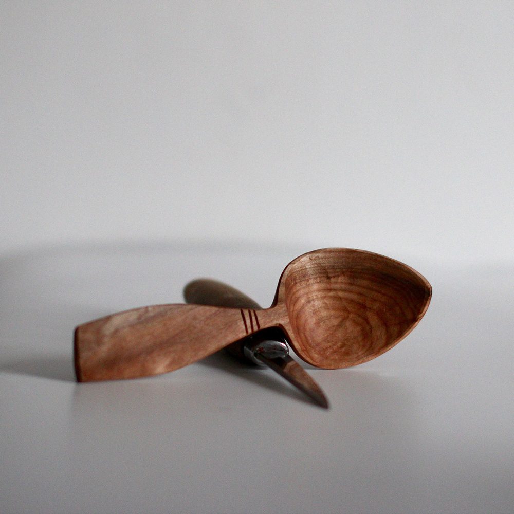 Spoon carving courses with JoJo Wood, photographed by Robin Wood
