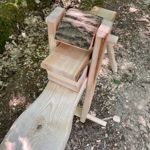 Make your own Shave Horse, photographed by Sussex green woodworking