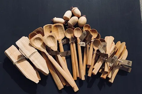Wooden Spoon Carving with David Hunter, photographed by Strata Florida Trust