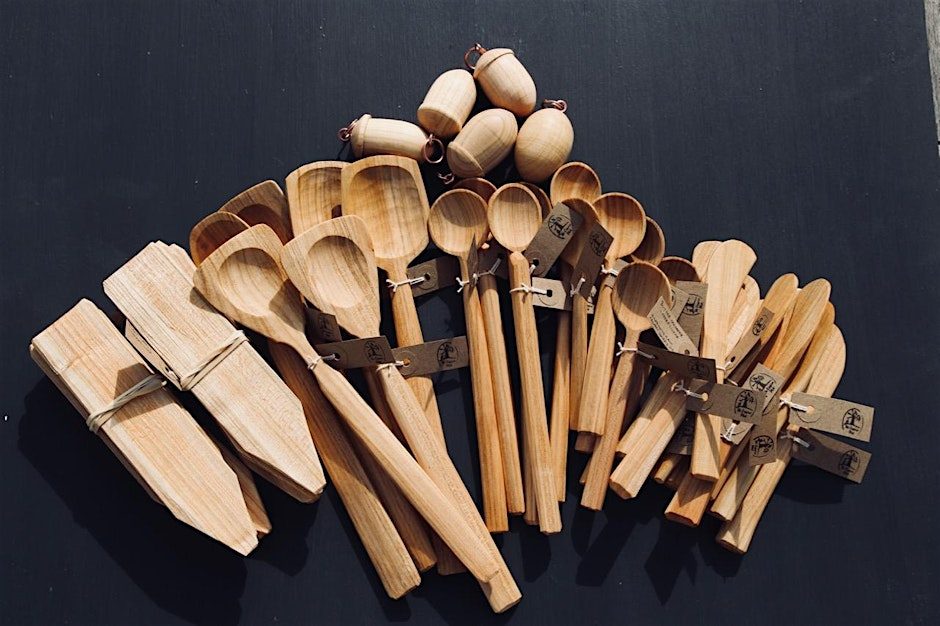 Wooden Spoon Carving with David Hunter, photographed by Strata Florida Trust
