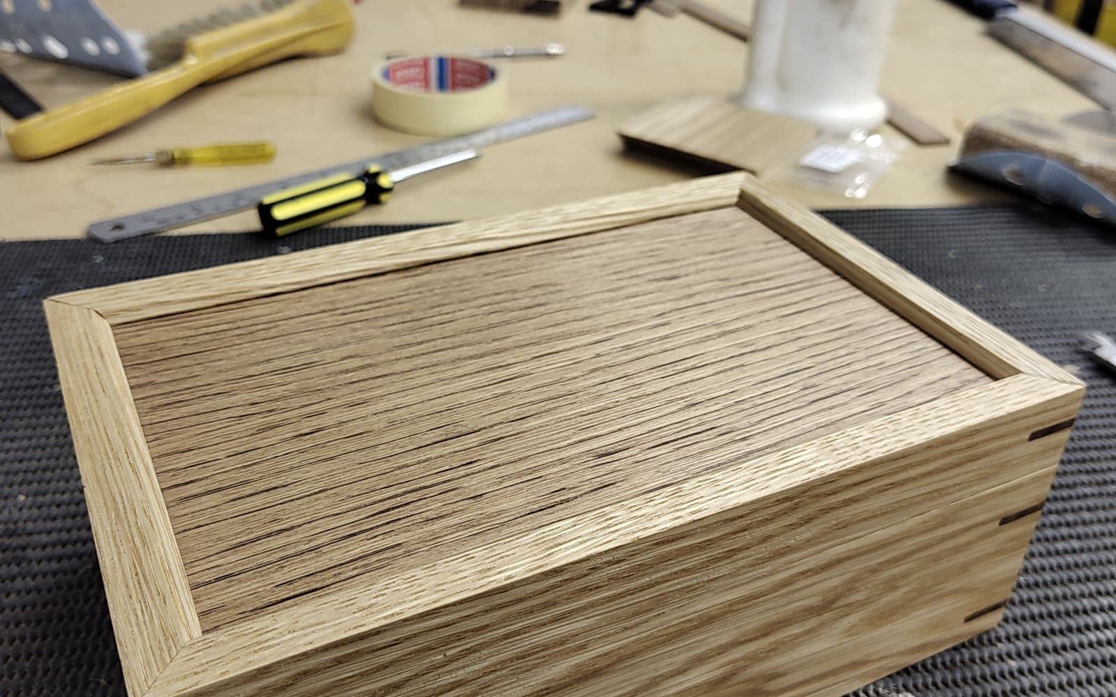 Box making course for beginner woodworking, photographed by Lee Furniture