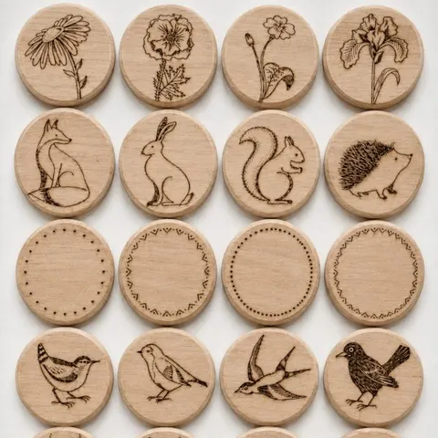 Pyrography Workshop: Coasters, photographed by Common Room Social Workshops