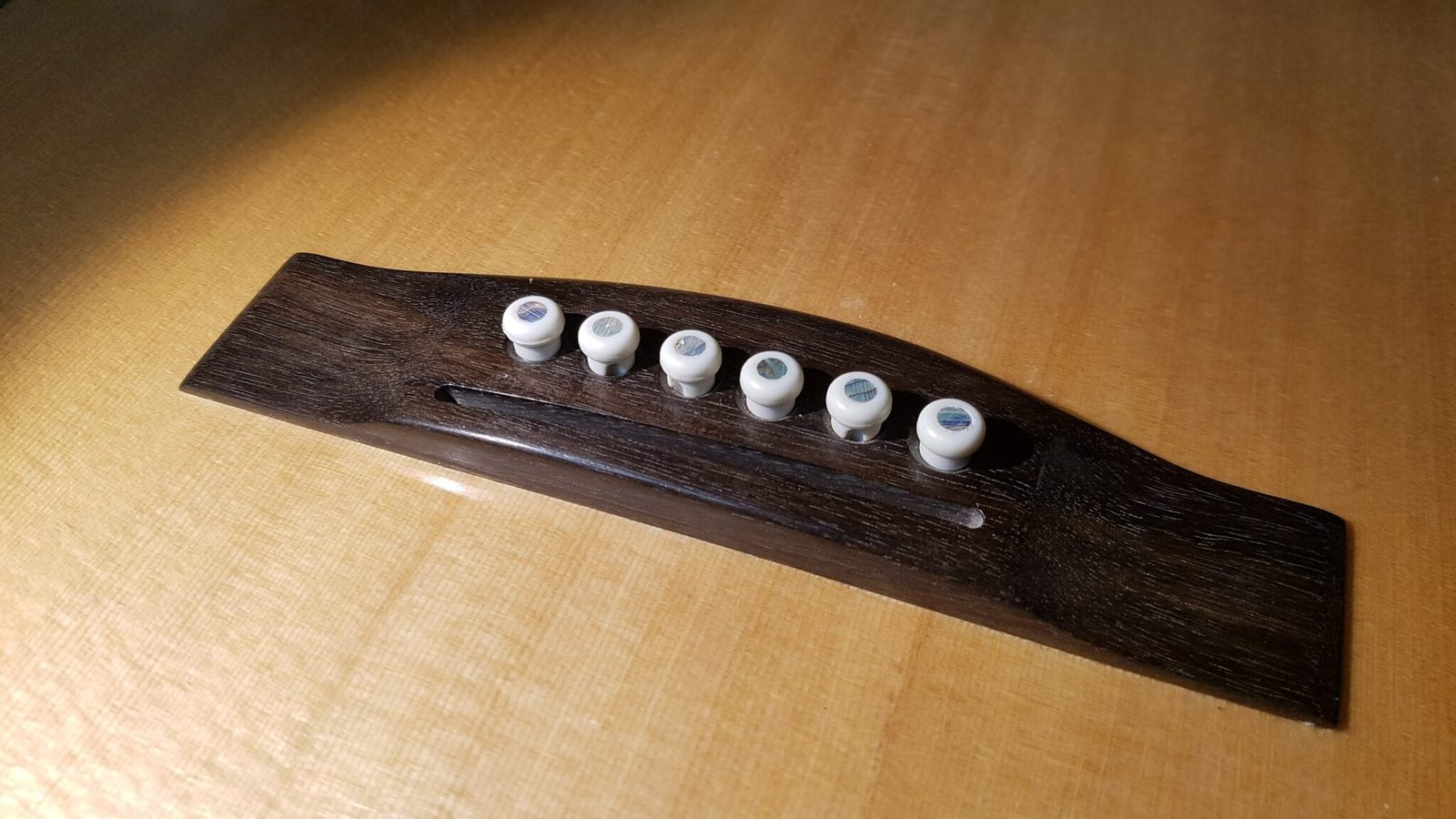 Make an Acoustic Bridge, photographed by Guitar Making