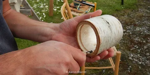 Learn how to carve a shrink pot, photographed by Cairngorms National Park Authority