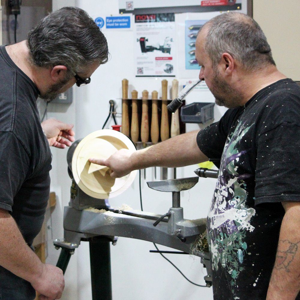 Specialist One-to-One Woodturning Course, photographed by Turners Retreat