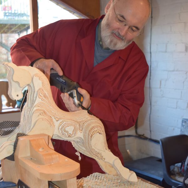 Decorative Rocking Horse Wood Carving Course, photographed by The Rocking Horse Shop