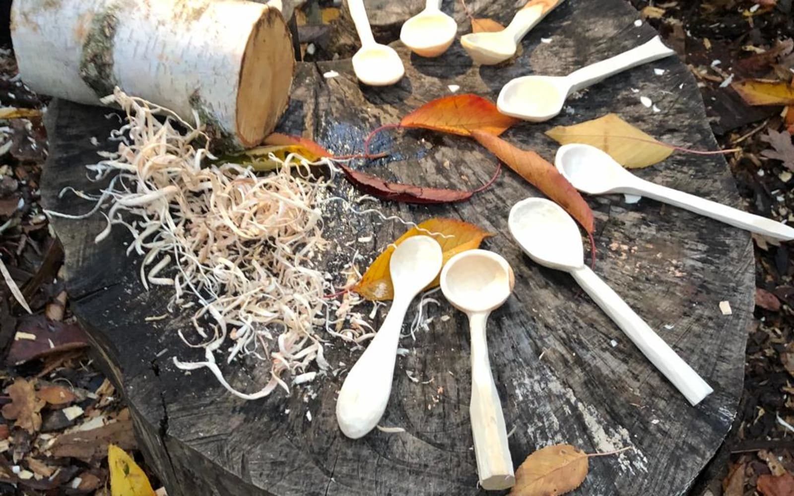 Spoon Carving at Hackney City Farm, photographed by London Green Wood