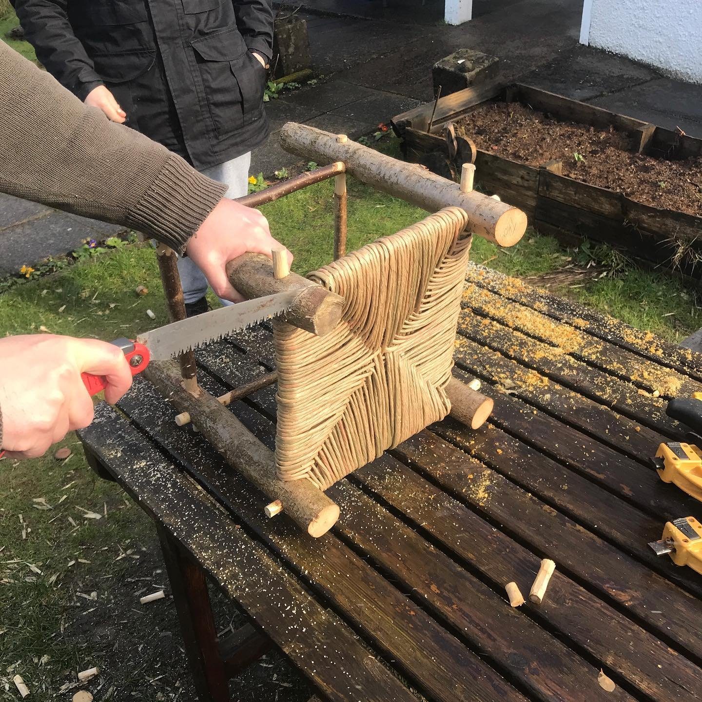 Make your own Rustic Stool, photographed by Green Aspirations Scotland CIC