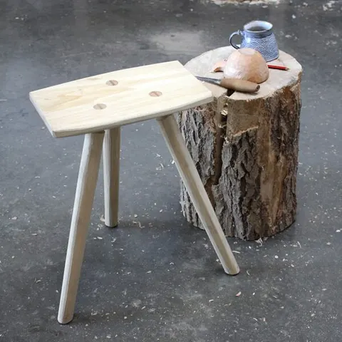 Kids Woodworking Class: Make a Stool, photographed by The Green Wood Guild