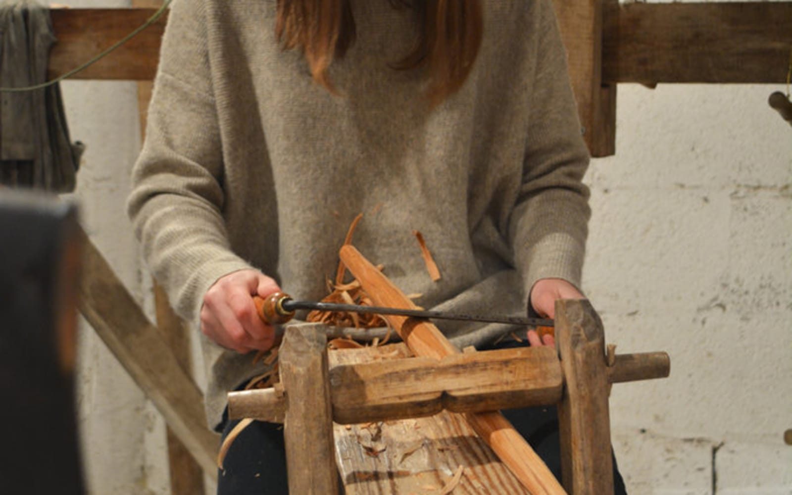 Make a Shaving Horse Green Woodworking Course, photographed by Ben Willis Woodcraft
