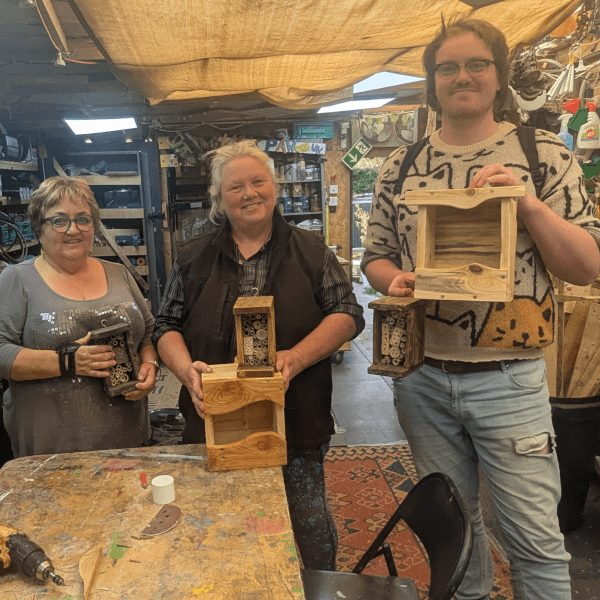 DIY Bird Box Building Class with Recycled Materials, photographed by Black Paw