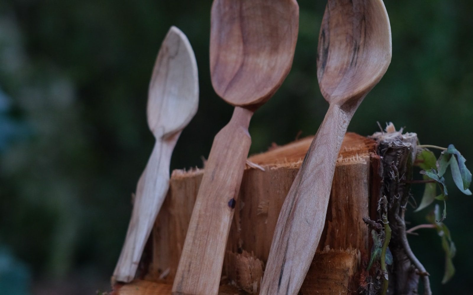 Spoon Carving, photographed by Rushmere Farm Workshops