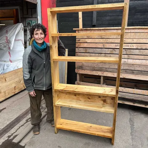 Suilven bookcase-building workshop, photographed by Glasgow Wood