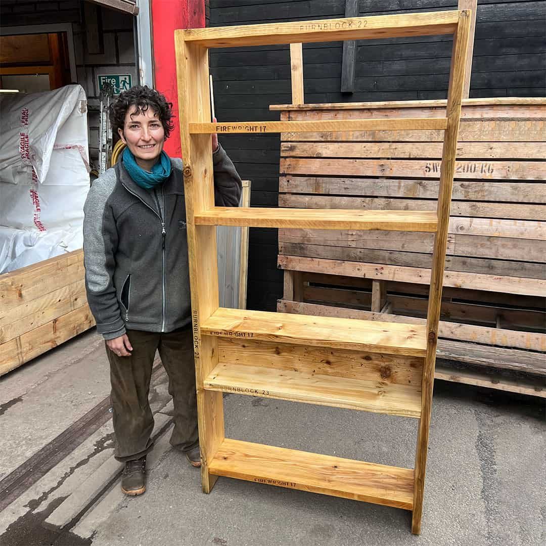 Suilven bookcase-building workshop, photographed by Glasgow Wood