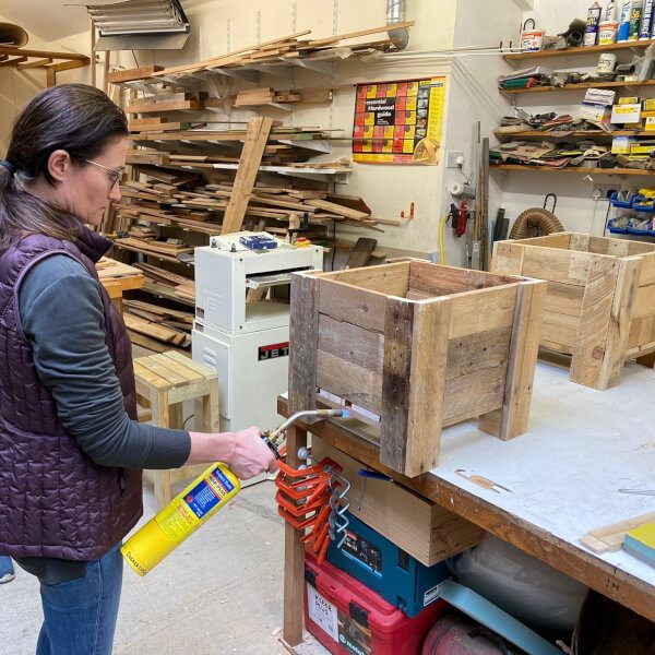 Woodworking Class, Garden Planter, photographed by Great British Woodshop