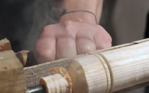 Introduction to Woodturning Course, photographed by Ben Willis Woodcraft