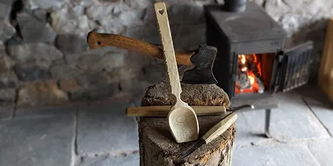 Spoon Carving, photographed by Axe & Paddle Bushcraft