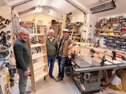 Build a Ladder Shelf, photographed by Great British Woodshop